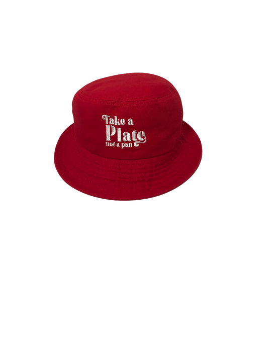 "Take a Plate" - Bucket Hat (Red)